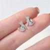 commuting versatile cat earrings, cute kitten butterfly exquisite earrings, Korean version of temperament earrings for women