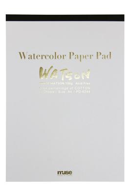 Muse Watercolor Paper White Watson Pad A4 190g White 15 Sheets A4 PD-6244