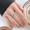 New Fashion Simple Diamond Inlaid Rose 925 Sterling Silver Jewelry Personalized Flower Opening Rings  JZ009