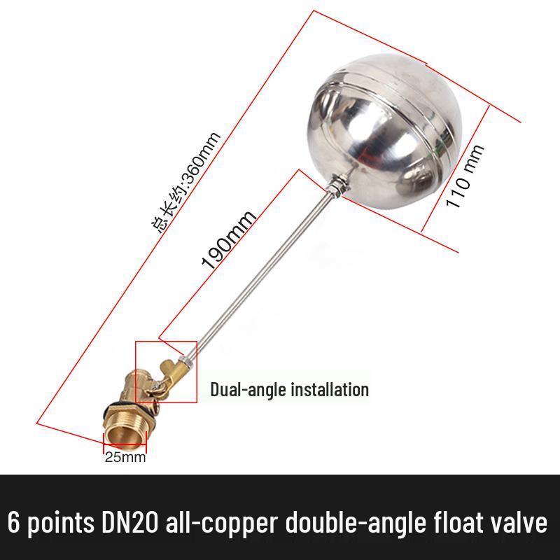 304 Stainless Steel Float Valve Water Level Controller for Tank/Tower, DN50 4-Point Inlet.