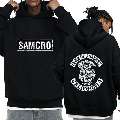 Horký výprodej "Sons of Chaos" SAMCRO Oboustranně potištěná Mikina Pánská Dámská hip hop vintage streetwear Unisex Fleecová Dlouhý rukáv Vrcholy