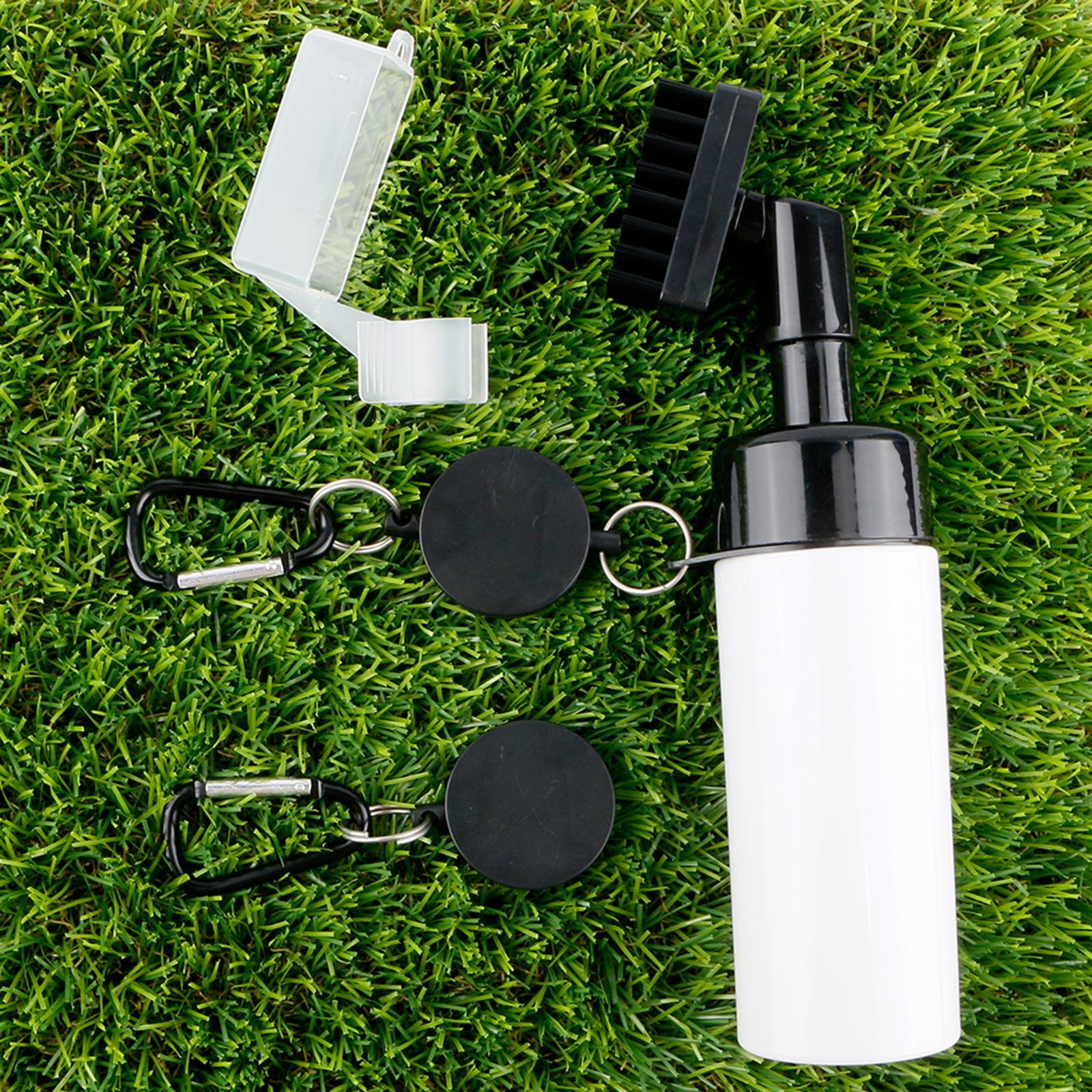 

Щетка для чистки гольф-клуба с бутылкой с водой, инструмент для чистки головы с нейлоновой щетиной белый