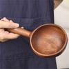 Long Handled Wooden Serving Soup Spoon Heat Resistant Water Ladle For Everyday Cooking And Modern Kitchens Ultensils