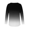 Women's Casual Fashion Loose Round Neck Gradient Print Long Sleeve Top
