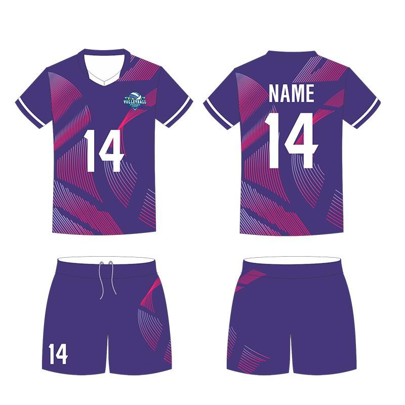 Volleyball Uniform Set Breathable Sports Training Jersey Men Women Striped Team Wear