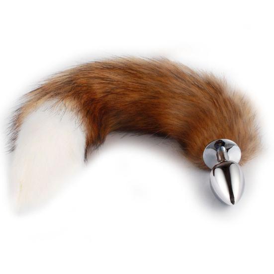 Yousheng Anal Plug Nice-looking Fluffy Metal Artificial Fox Tail Exotic Accessories Butt Plug Adult Product