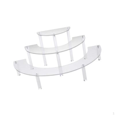 Jewelry Display Riser Shelf Clear Product Stand Anime Figures Holder Cupcake Dessert Acrylic