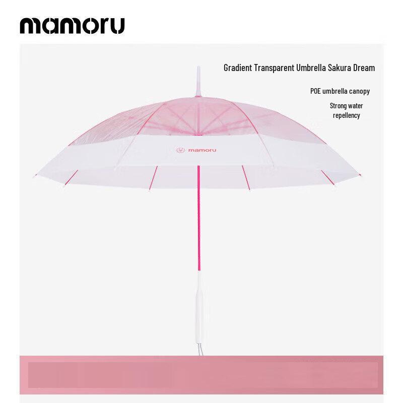 MAMORU Прозрачный длиннорукий зонт-трость с градиентом