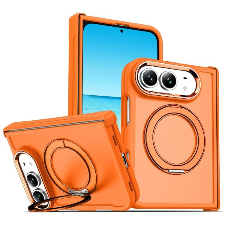 Armor-style Hinge Protection Magnetic Ring Holder Phone Case