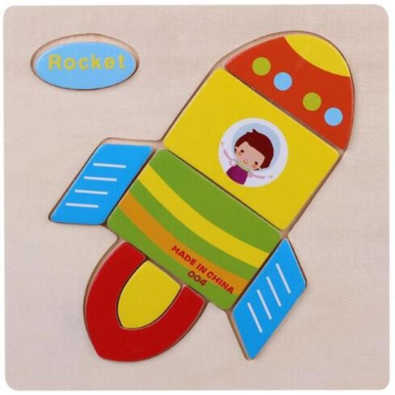 Wooden Puzzle Toy Children Building Blocks Cartoon Animal Boys Girls Early Childhood Toys