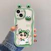 Cute little new frog doll suitable for Apple 11PRO mobile phone case iphone11 silicone anti-drop 11 fine hole 1/1