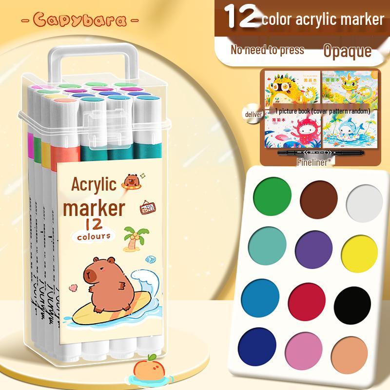 Acrylmarker & Waschbare Buntstifte für Kinder - Kunstbedarf für Grundschule & Kindergarten