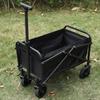 Collapsable Wagon Outdoor Large Capacity Camping Trolley 4 Wheel Carts Long Handle Picnic Handcart Multifunctional Pull Carts