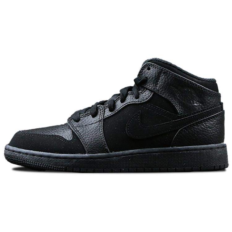 

Jordan 1 Mid Retro Bright Black 554725-064 37.5