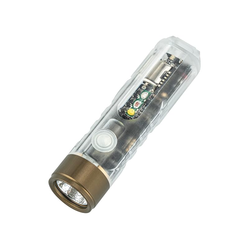 

(7075 series)RovyVon A6U key chain flashlight rechargeable 650 lumen 10 operating mode pocket EDC With multi-function signal side light waterproof
