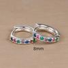 Elegant Zircon Rhinestone Round Earrings - High-End Stylish Copper Accessories for Women