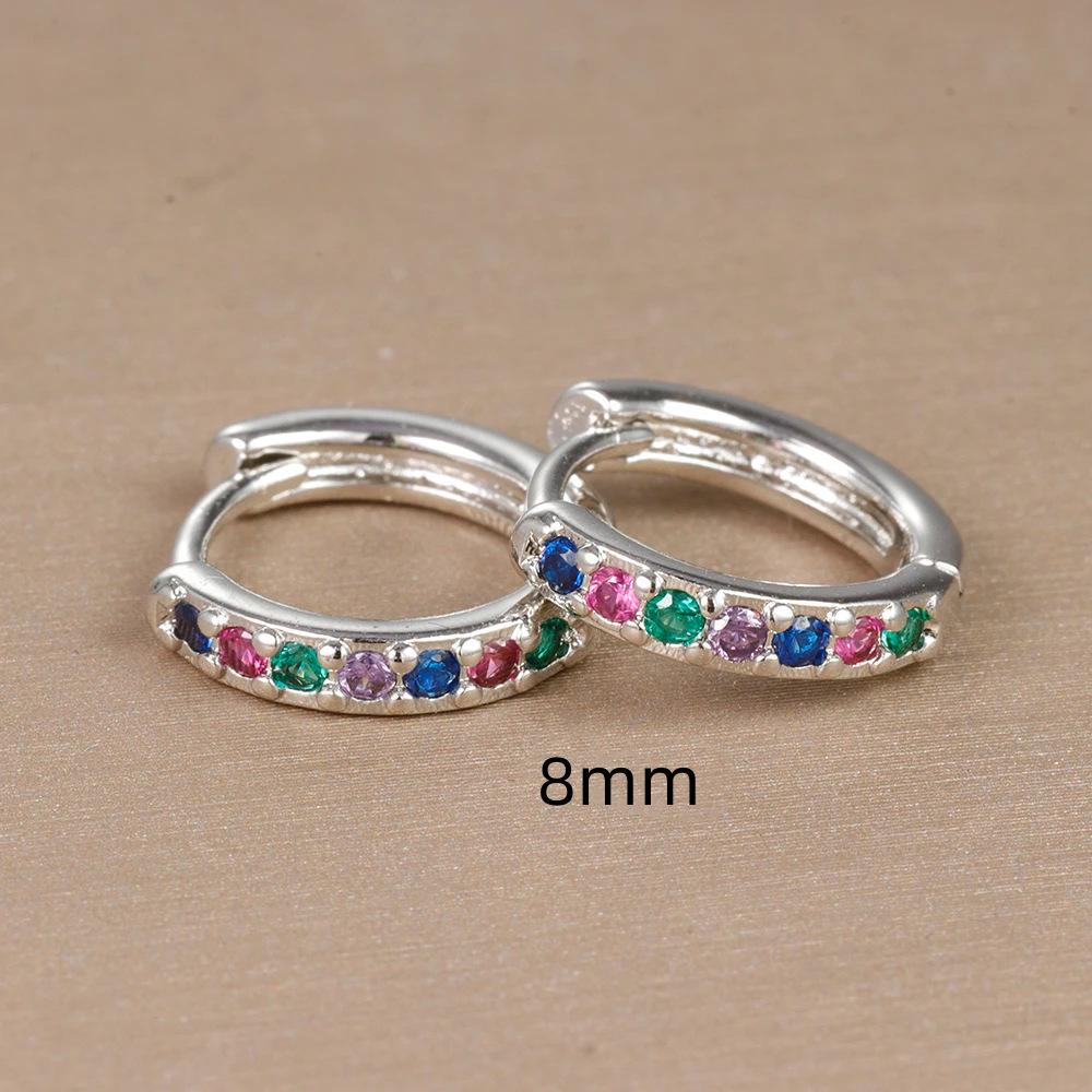 Elegant Zircon Rhinestone Round Earrings - High-End Stylish Copper Accessories for Women