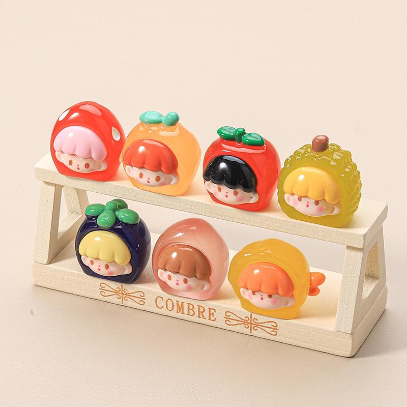 Resin Cartoon Luminous Three-Dimensional Fruit Diy Jewelry Accessories Keychain Car Pendant Handmade Materials
