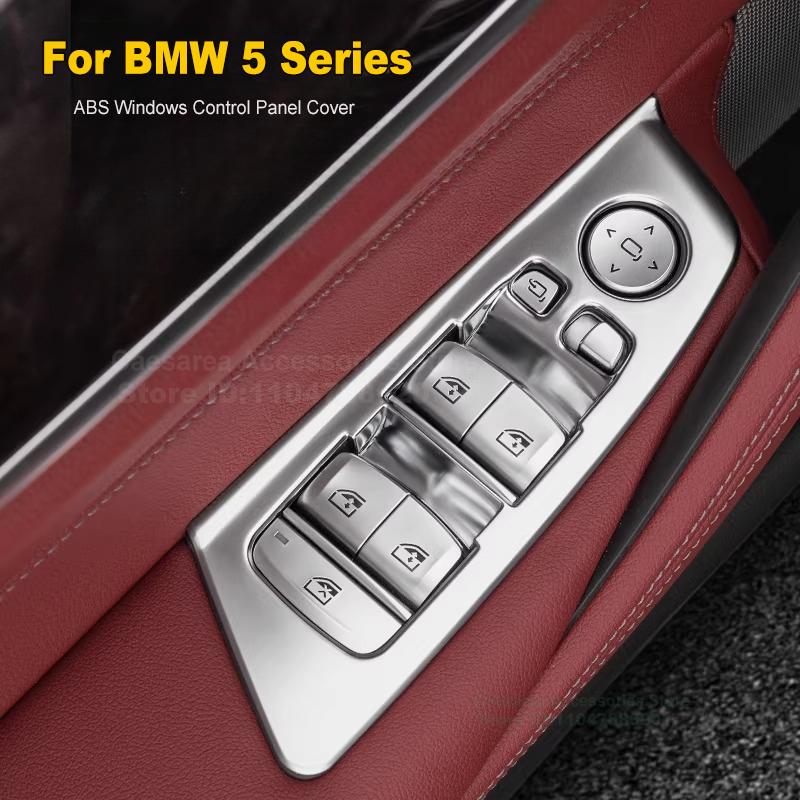 For BMW 5 Series 530li 525li 2018-2023 X3 Car ABS Window Button Frame Lift Window Panel Protection Interior Accessories