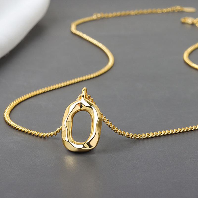 Silver Elegant round gold color Geometric Pendant Necklace Fine Jewelry For Women Wedding Party Bijoux
