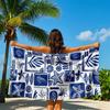Retro Hawaiian Stamps Quick Drying Bath Towel Microfiber Beach Towel Light Weight Swimming Camping Yoga Beach Out