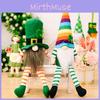 Adorable Saint Patrick's Day Plush Doll With Green Leaf And Rainbow Design For Festive Decor