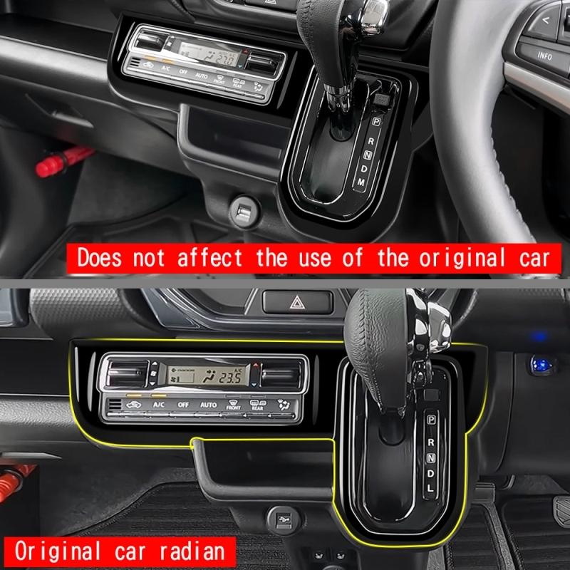 For SUZUKI Hustler -2024 ABS black air conditions outlet switch panle Central control gear shift panle Interior Accessories