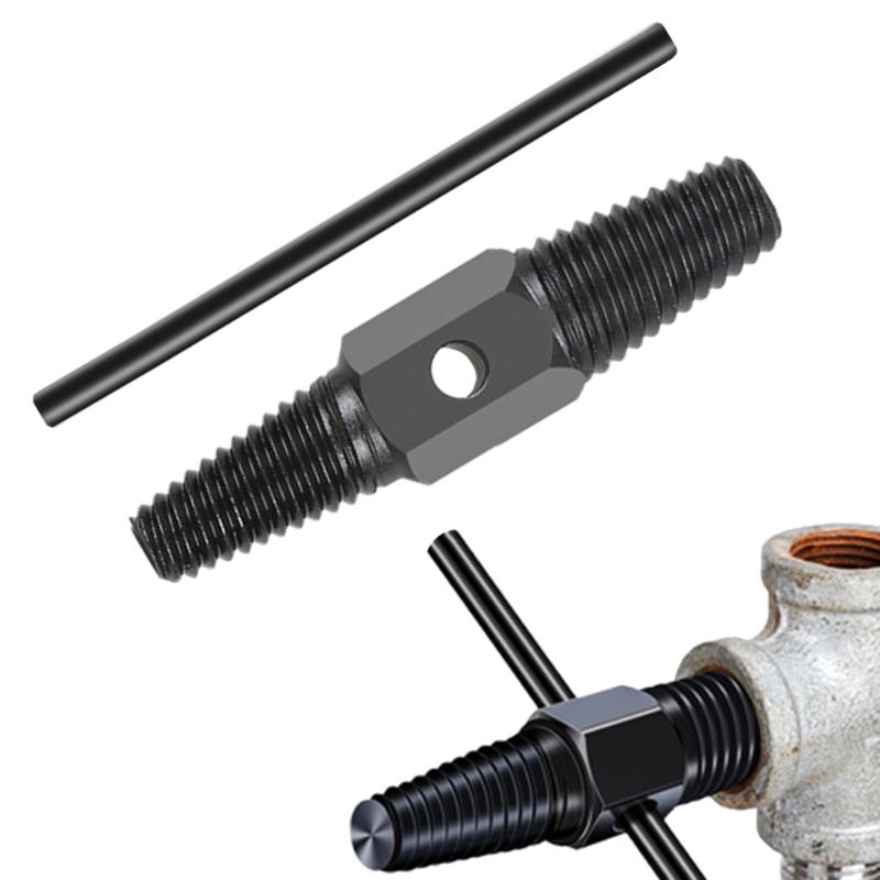 Screw Extractor Set 1/2inch 3/4inch Double Head Screw Extractor Screw Extractor for Removing Damaged Screws Repair Pipe