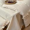 Spring/Summer Floral Embroidered Pure Cotton Linen 4-Piece Set - Soft, Skin-Friendly, 100% Cotton