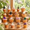 Feng Shui Crystal Stones Potted Plant Mini Decorative Rhinestone Potted  Meditation