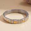 Stainless Steel Heart & Irregular Splicing Bracelet: Fashionable, Versatile, High-End Jewelry for Women