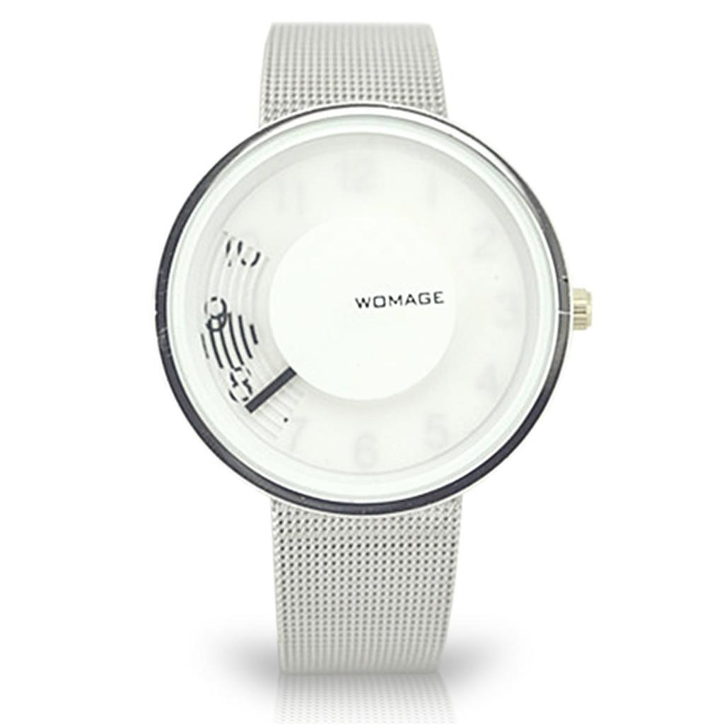ZooooM Analog Wristwatch Unique Design Dial Casual Fashion Accessory For Men Women (white) ZM-2TOWDOKE-WH