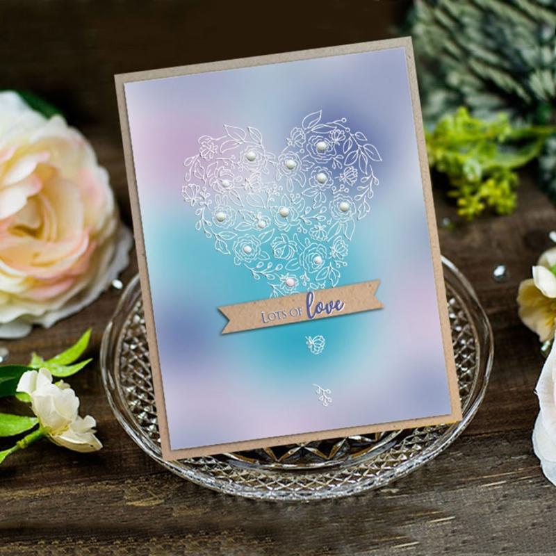 Buy Heart Flower Silicone Clear Seal Stamp DIY Scrapbooking Embossing ...