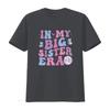 Groovy In My Big Sister Era Womens T Shirt White vintage Washed Versatile Slightly Top For Everyday Wear Comfortable Stretched