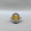 Elegant Oval Yellow Zircon Beads Adjustable Finger Rings For Women Niche Fashion New Jewelry Gift Party anillos mujer