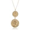 Round Coin Pendant Necklace With Alloy And Electroplated Finish For Use Everyday