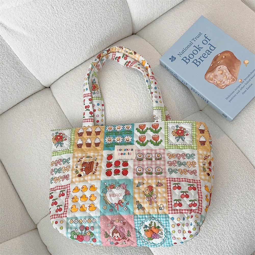 Chic Quilted Large Capacity Tote Bag For Women Soft Shoulder Commuter Bag