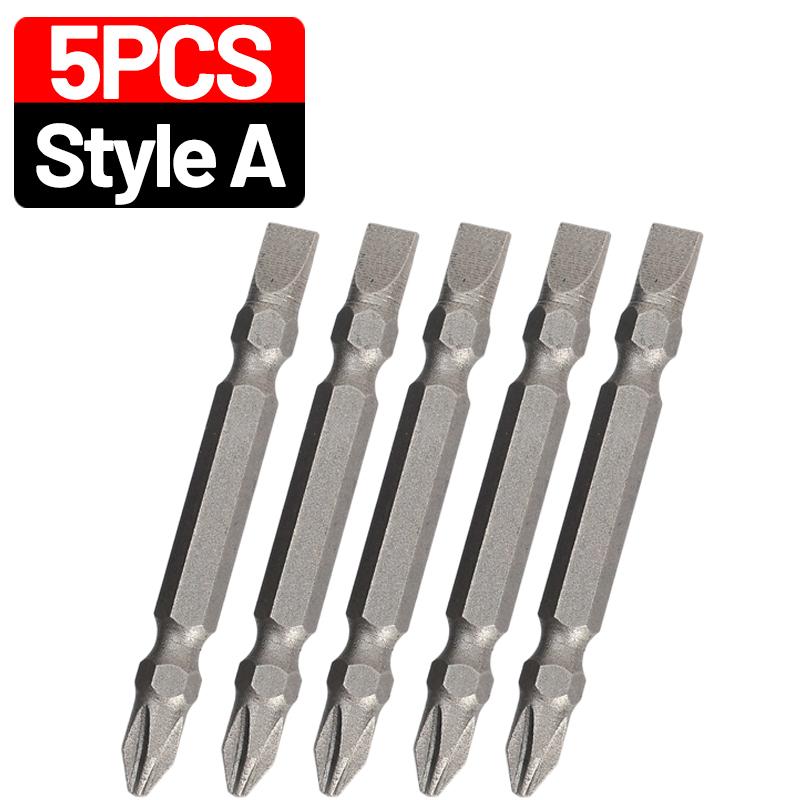 PH2 Cross Slot Magnetic Screwdriver Bits S2 Steel Magnetic Double Head Torque Batch Head Drill Bit Electric Driver Power Tools