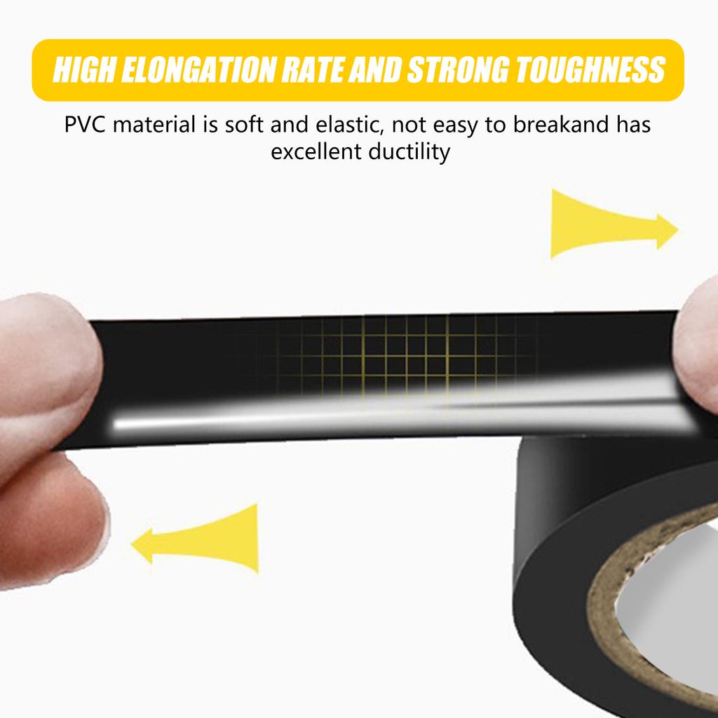 Black PVC Electrical Tape Industrial Grade PVC Electrical Insulating Tape for Improvement Electrical Equipment