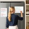 3 Pack Dry Erase Board Stickers Magnetic Free, 12"x8" Restickable Dry Erase Sheets No Residue for Wall/Refrigerator/Door/Cabinet, Adhesive