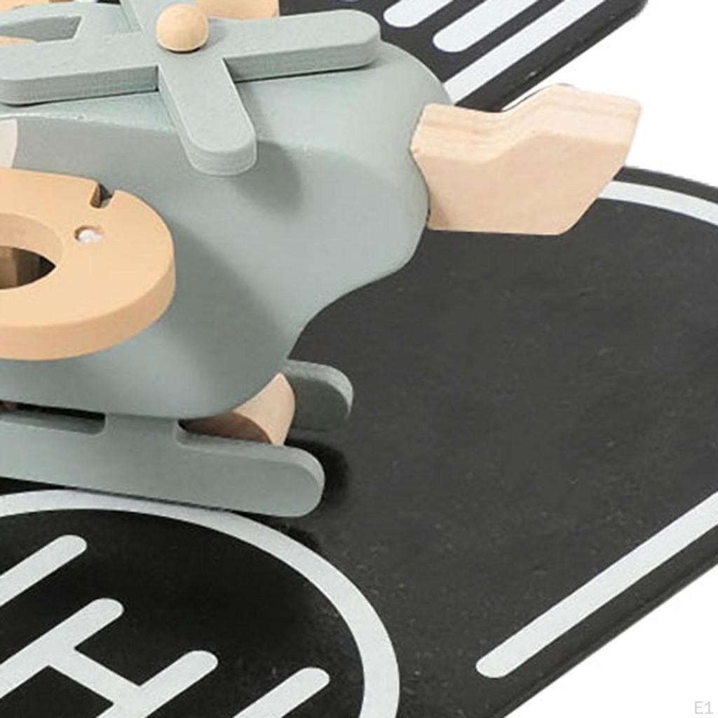 Wooden Airplane Toys Air Transport Vehicles Play Set Pretend Game Early Learning Educational