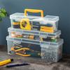 Transparent Hardware Tool Box Large Capacity Tool Storage Box Pulleys Storage Screw Box  Organizer