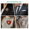 60pcs Bar Pins 30/35mm Brooch Pin Backs Safety Clasp for Badges Name Tags Corsage DIY Metal Boutonnieres Locking Pin-backing