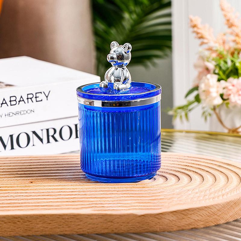 Niedlicher Bär Wattepadhalter Wattestäbchenhalter Wattestäbchenhalter Aufbewahrungsbox Kosmetik Schmuck Badezimmer Make-up Behälter Lippenstift Organizer Box