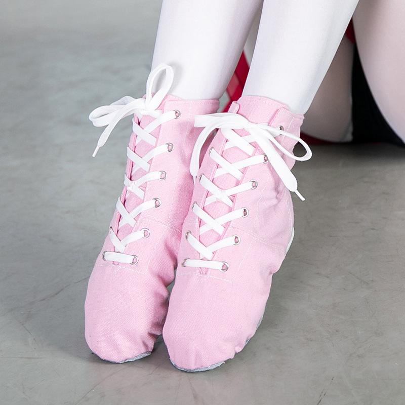 2025 New Men Women Sports Dancing Sneakers Jazz Dance Shoes Lace Up Dancing Boots Blue Red Black Tan Green White Sneakers