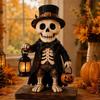 2D Flat Mummy Pumpkin Scarecrow Statue Vintage Gentleman Skeleton Lantern Figure  Home Party Decor