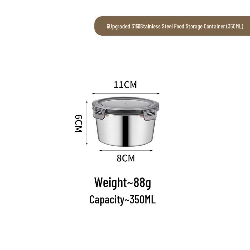 MY316 Stainless Steel Round Food Storage Container 400ml