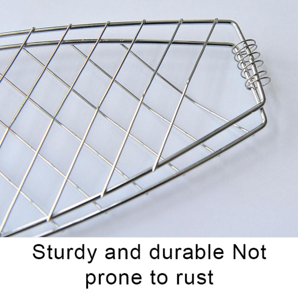 Portable Outdoor Roasting Fish Grilling Basket Stainless Steel BBQ Grill Basket With Handle for Fish Vegetables Shrimp Barbecue