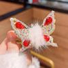 2 Pcs Butterfly Hair Clips Colorful Shiny Flying Butterfly Hairpin with Soft Hairball for Girls