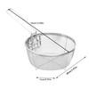 Filter Basket Frying Basket Cooking Tool Stainless Steel Texture Round Basket Cooking Accessory Deep Fryers Strainers